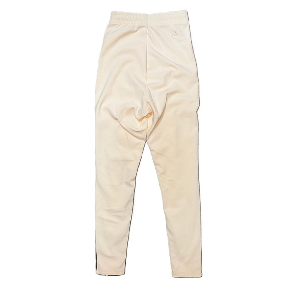 XS CUSTOM Ivy Park Cream Burgundy Striped Snap Buttons Track Pants Skinny Adidas - Picture 3 of 6